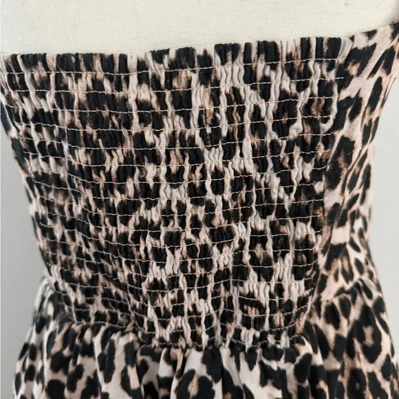 H&M Midi Leopard Print Button-Down Dress - Picture 3 of 4